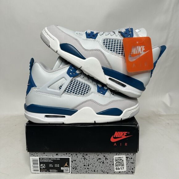Nike Shoes - Nike Shoes Air Jordan 4 Retro GS “Military/Industrial Blue” 2024